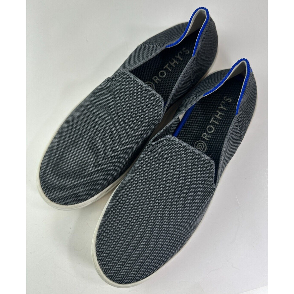 *Read* Rothy’s The Original Slip On Sneaker Steel Gray & Blue Women’s Size 9.5 - Picture 8 of 16